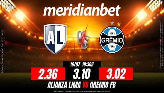 ALIANZA LIMA VS GREMIO FB Copa Sudamericana MERIDIANBET 1200 x 6301