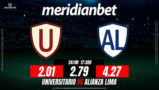 Universitario vs Alianza Lima Liga 1 MERIDIANBET 1200 x 6301