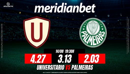 Universitario vs Palmeiras Copa Libertadores MERIDIANBET 1200 x 6301
