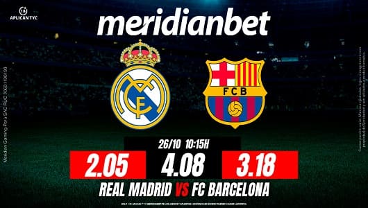 REAL MADRID VS FC BARCELONA la liga MERIDIANBET 1200 x 6301