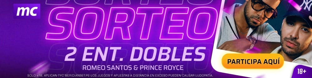 Meridian Casino sortea entradas Super VIP para Romeo Santos & Prince Royce 2 conciertomeridianbet1